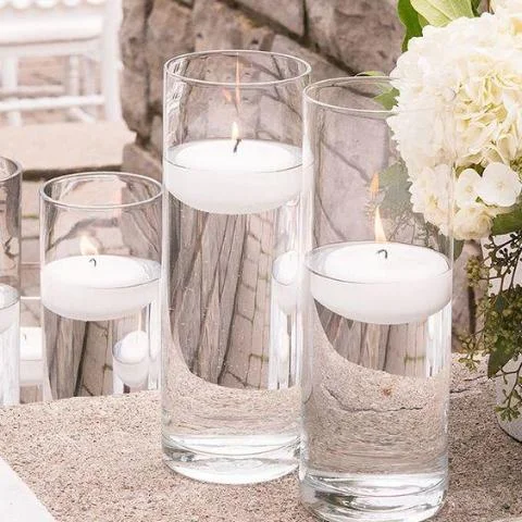 12”Hx4"D Clear Cylinder Vase -MM