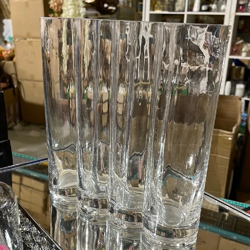 8"  Clear Bubble Glass Vase