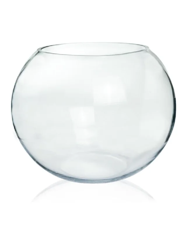 Transparent Glass Terrarium Bowl Fish Crystal Clear Aquarium | Pack of 1 | 8 x 8 x 6 inches