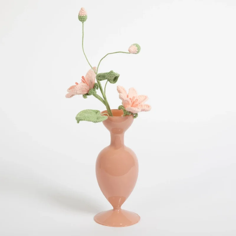 Aphrodite Milk Glass Vase Pink