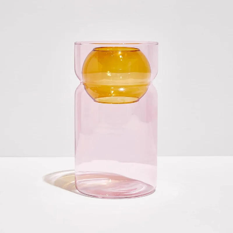 Balance Vase - Pink / Amber