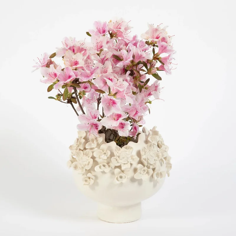 Camellia Clusters Ceramic Vase