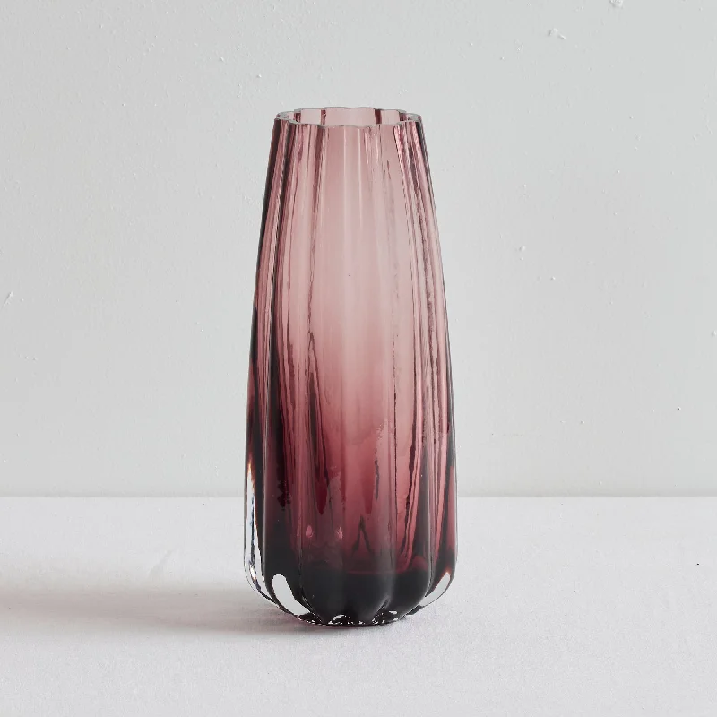 Elena Glass Vase - Berry