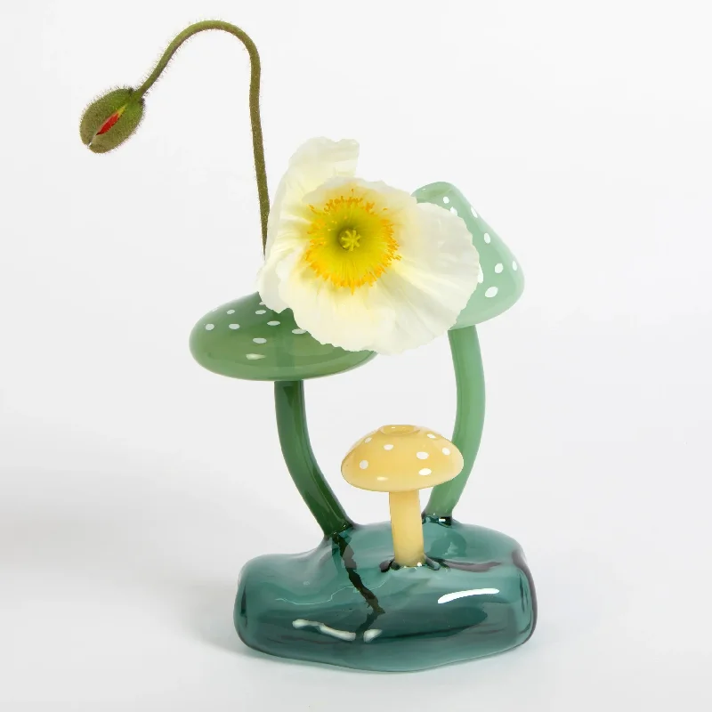 Funghi Bunch Glass Bud Vase