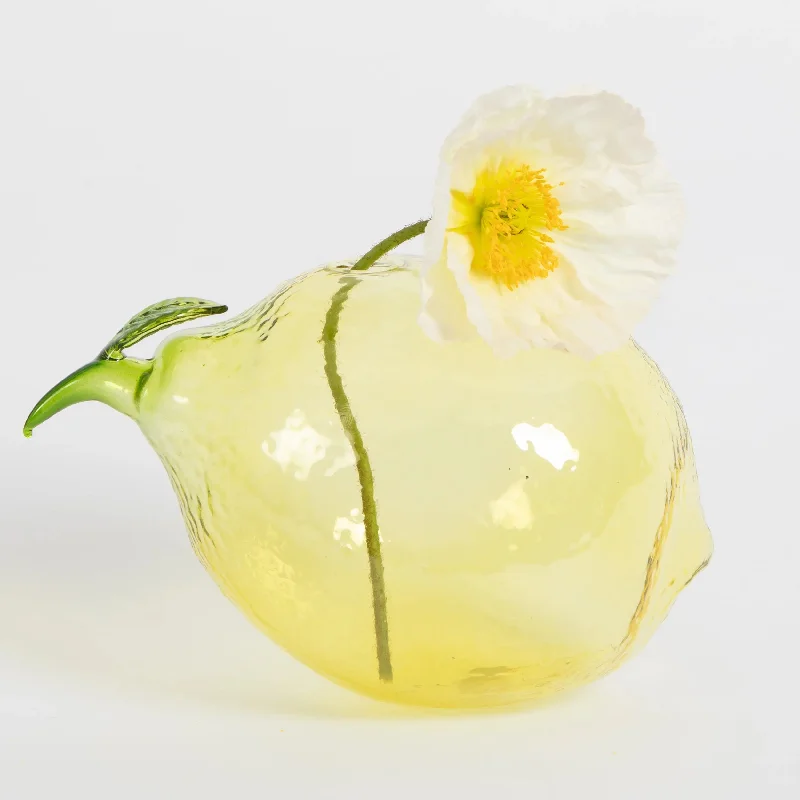 Lemon Squeeze Glass Bud Vase