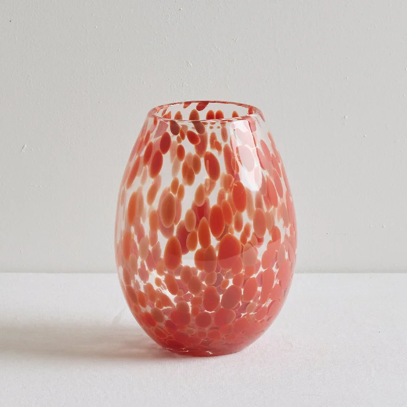 Lottie Glass Vase - Rust