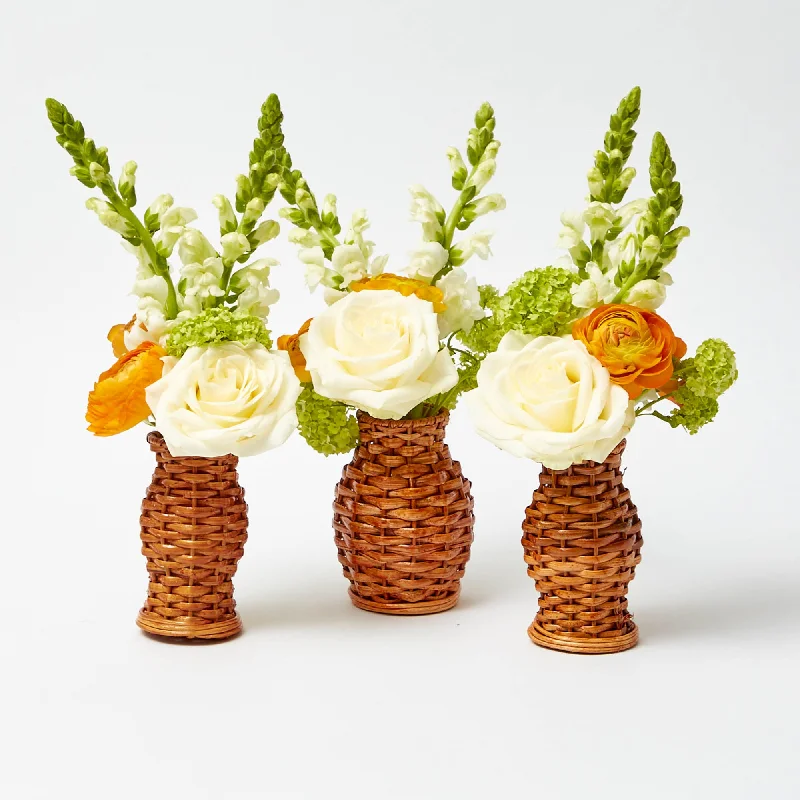 Mini Burnt Rattan Vase (Set of 3)