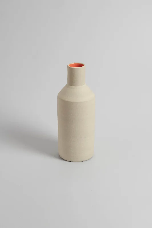 Stoneware Vase with Orange Detail - Large