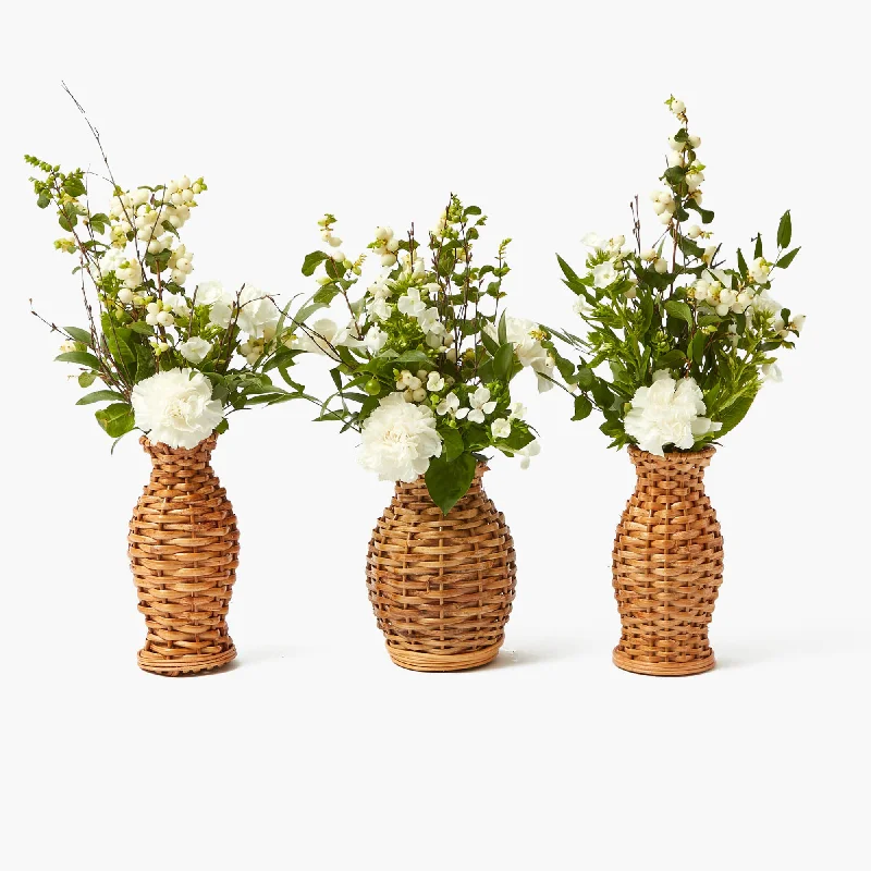 Natural Rattan Vase (Set of 3)