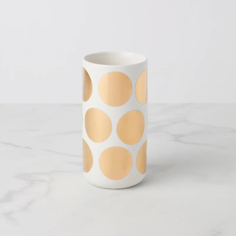 On The Dot Tall Gold Dot Vase