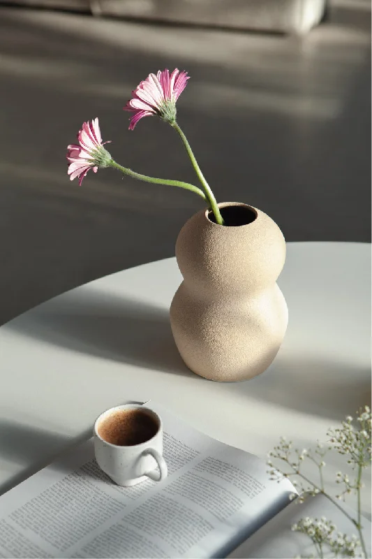 Palus Glazed Vase - Cream