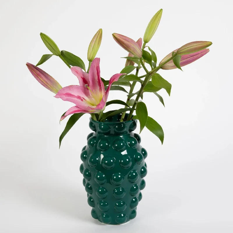 Pebble Ceramic Vase Teal