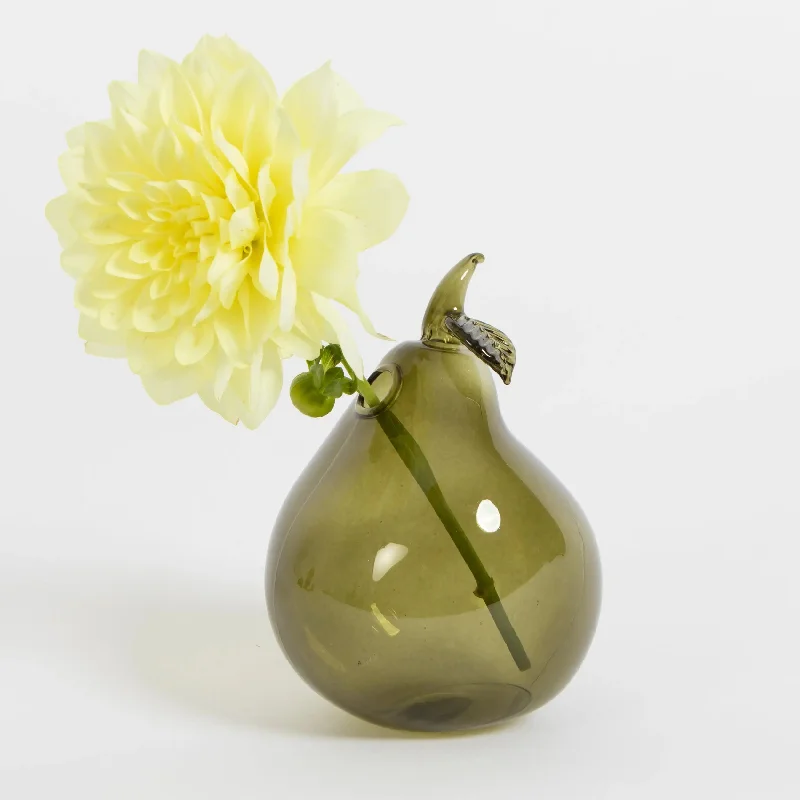 Perfect Pear Glass Bud Vase