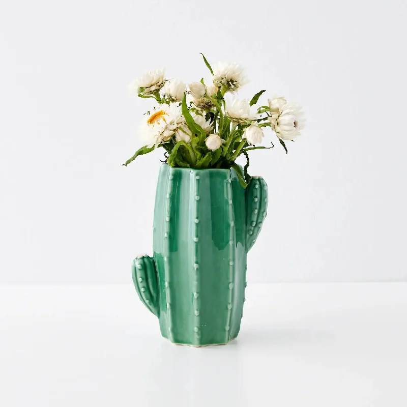 Prickle My Fancy Ceramic Vase Green