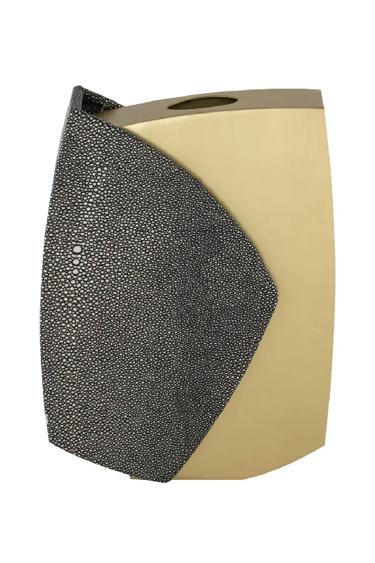 Shagreen Leather and Metal Vase | Liang & Eimil Raymond