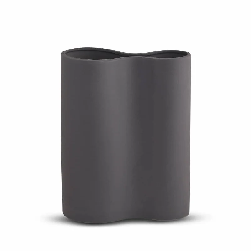 Smooth Infinity Vase Medium - Charcoal