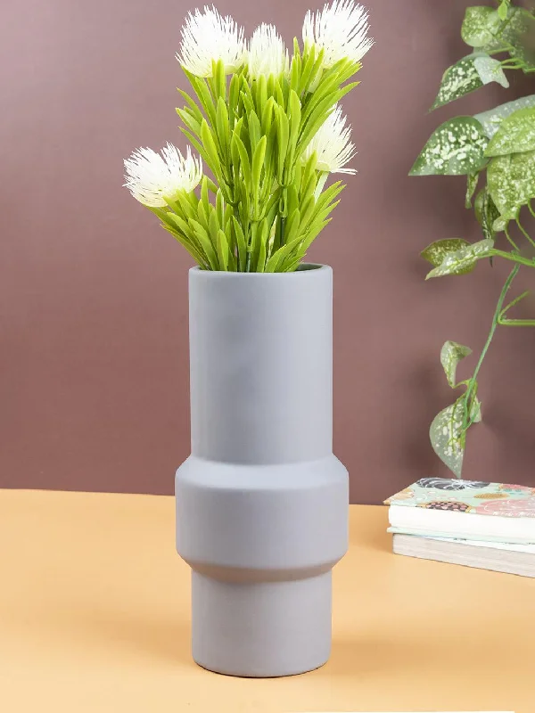 Solid Vase, Grey, Ceramic