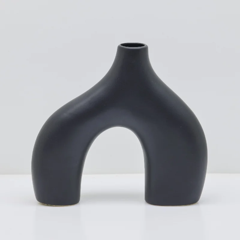 Stone Age Arch Vase - Black