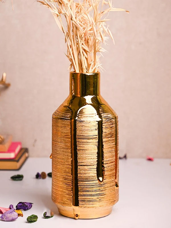 Stylish Golden Ceramic Vase