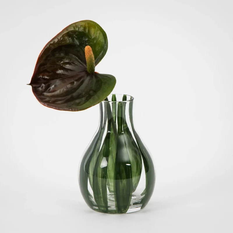 Vertigo Glass Bud Vase Green