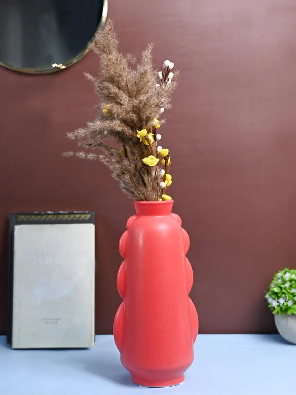 VON CASA Ceramic Red Vase