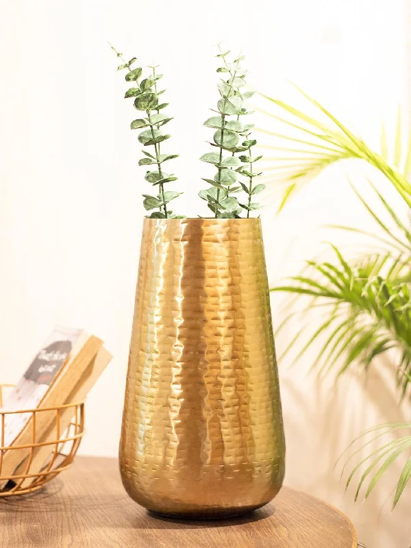 VON CASA Gold Cylindrical Flower Vase