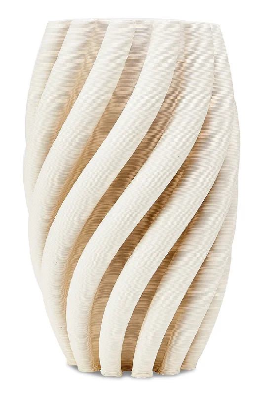 White Ceramic Fluted Vase | Liang & Eimil Macado