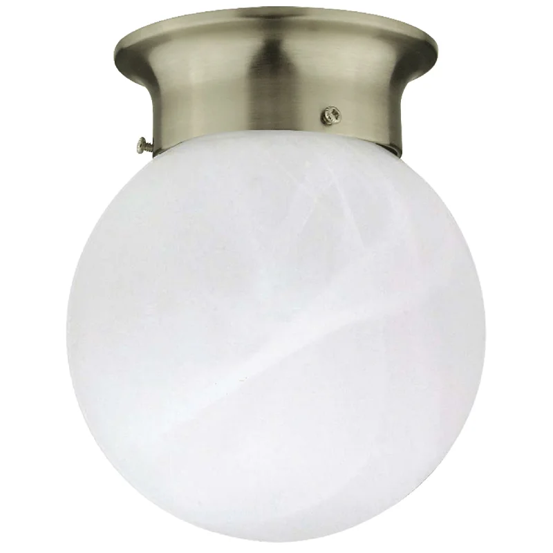 Alabaster Globe Flush Mount