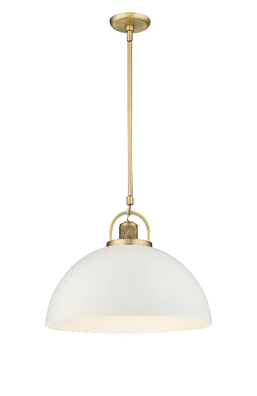 Artistan Pendant - Vintage Brass / Matte White - 17.7in. Diameter - E26 Medium Base