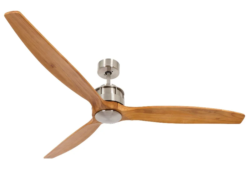 Beacon Akmani 210506010 Ceiling Fan - Brushed Chrome and Teak, Teak/