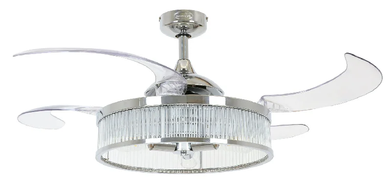 Beacon Corbelle 51292901 Ceiling Fan - Chrome, Clear/