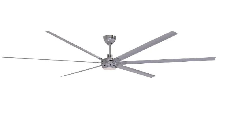 Craftmade Windswept 120`` WND120BNK6 Ceiling Fan 120 - Brushed Polished Nickel, Brushed Polished Nickel/