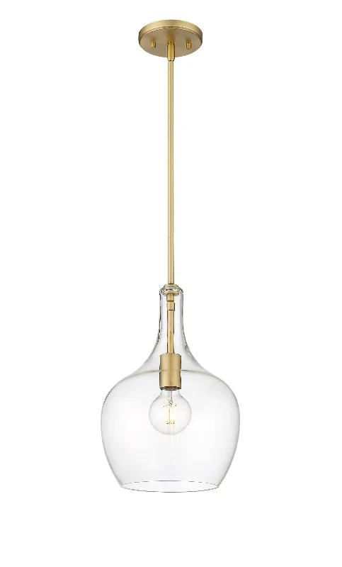 Lamara Pendant - Vintage Brass - Clear Glass - 10in. Diameter - E26 Medium Base