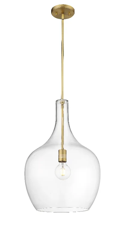 Lamara Pendant - Vintage Brass - Clear Glass - 15in. Diameter - E26 Medium Base