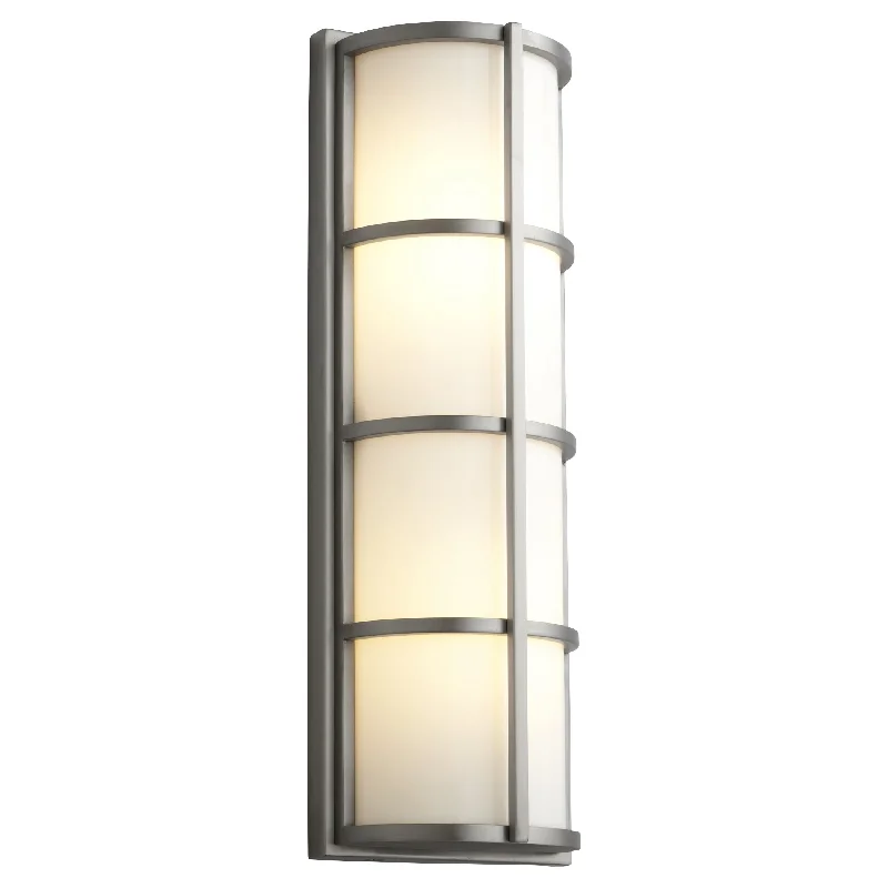 Oxygen 3-713-224-EM Leda LED Outdoor Wall Sconce Light Satin Nickel