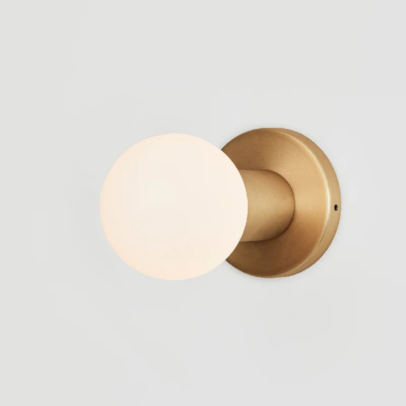 Lochan Wall Light in Brass + Sphere III