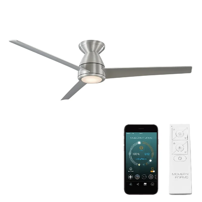 Modern Forms Fan Tip-Top FH-W2004-52L-27-BA Ceiling Fan 52 - Brushed Aluminum/Titanium, Titanium Silver/