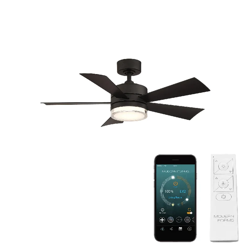 Modern Forms Fan Wynd FR-W1801-42L-27-MB Ceiling Fan 42 - Matte Black, Matte Black/