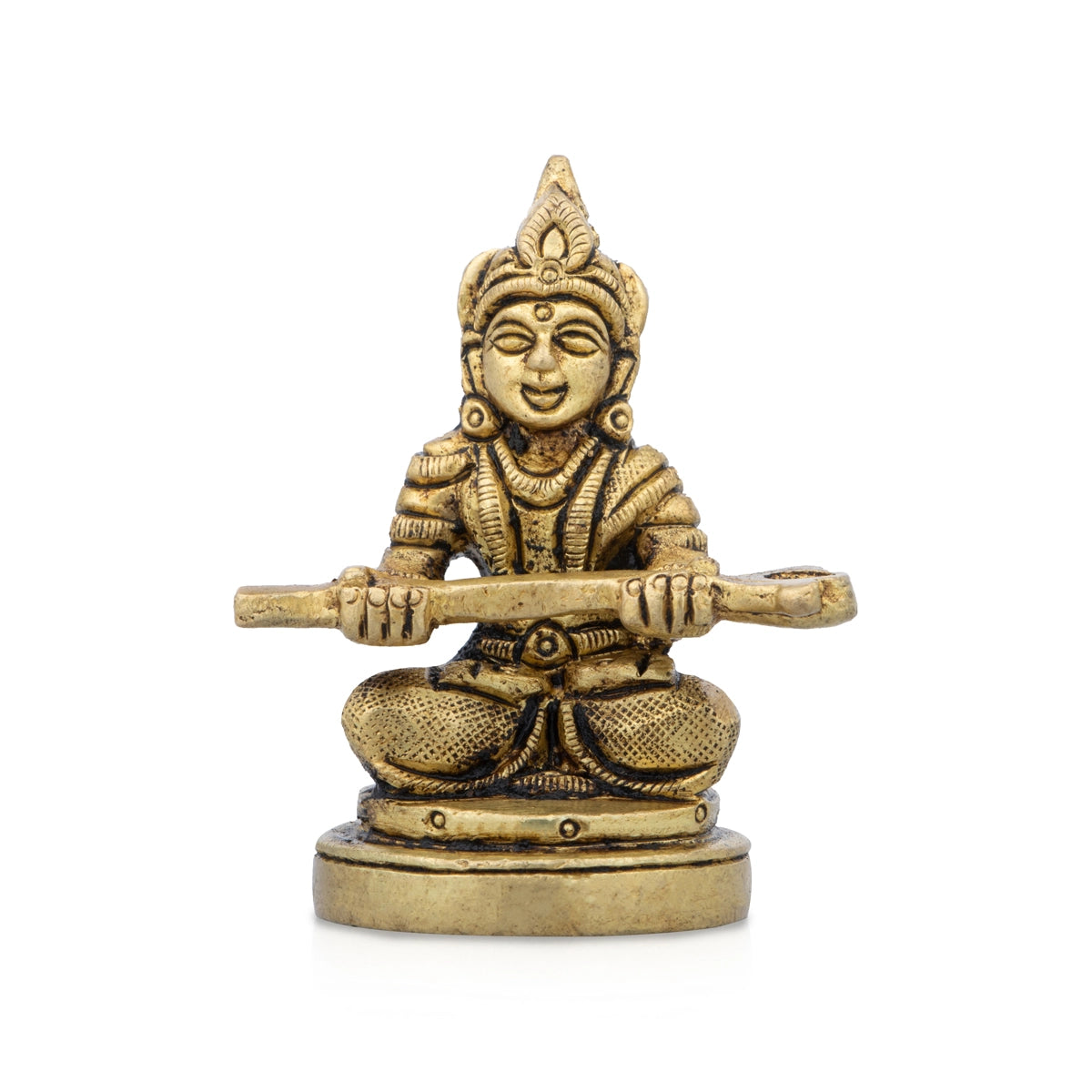 Annapurna Devi Murti - 2.5 x 1 Inches | Antique Brass Idol/ Annapoorani Statue for Pooja/ 150 Gms Approx