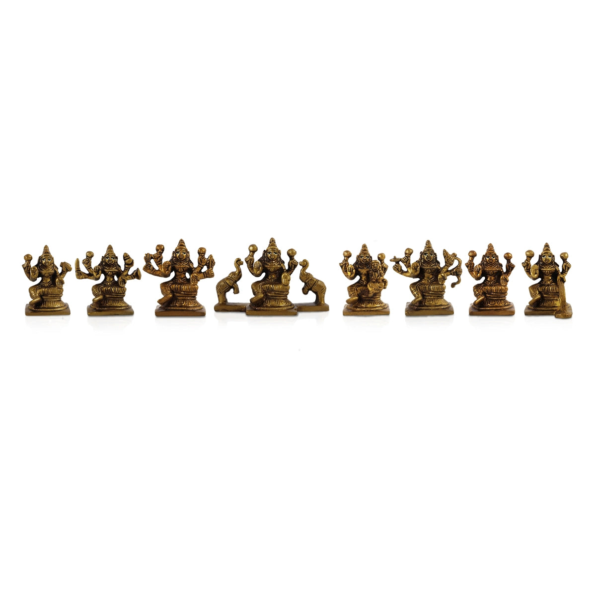 Ashtalakshmi Idol Set - 3 x 2.5 Inches | Fibre Murti/ Ashtalakshmi Statue for Pooja