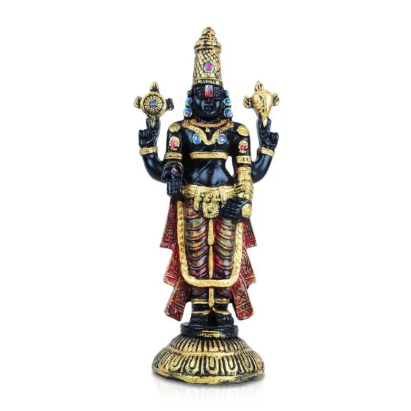 Balaji Murti - 11 Inches | Tirupati Balaji Idol/ Resin Balaji Statue for Home Decor