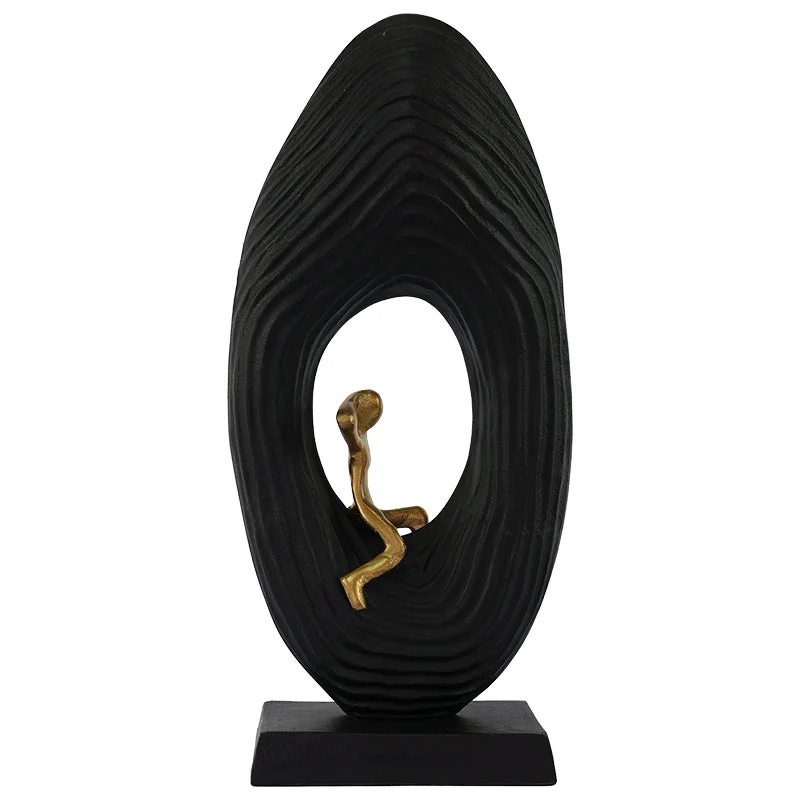 Black/Gold Relaxing Statue (46 cm)