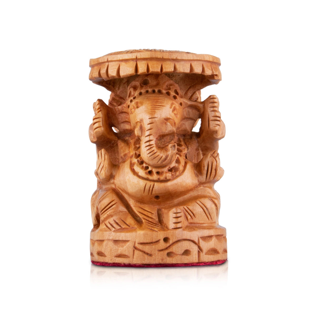 Chatter Ganesh Murti - 2.5 x 1.5 Inches | Wooden Statue/ Ganapati Idol/ Vinayagar Statue for Home Decor