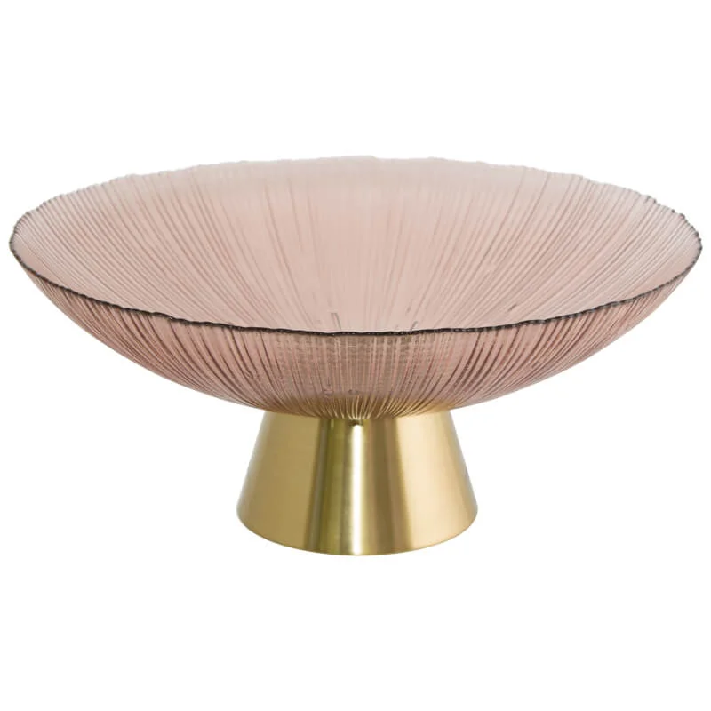 Clarissa Pink and Gold Bowl (33 x 14 cm)