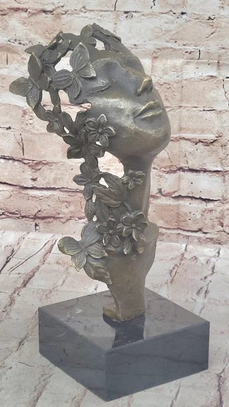 Collector Edition Bronze Statue: Salvador Dali Relaxed Woman with Butterfly