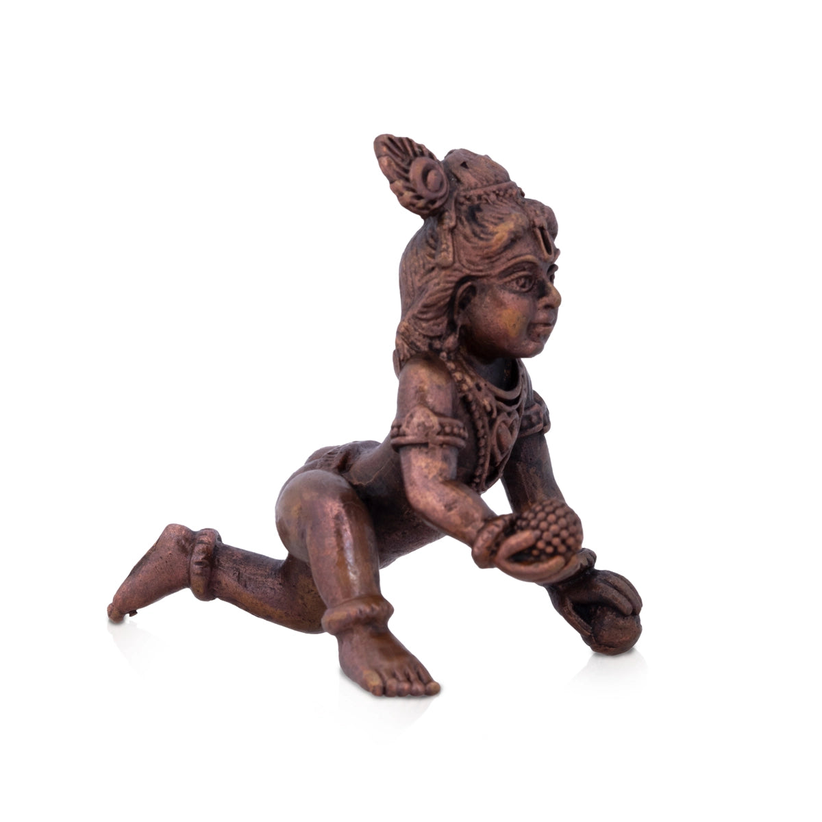 Crawling Krishna Idol | Copper Idol/ Krishnan Statue for Pooja/ 500 Gms Approx