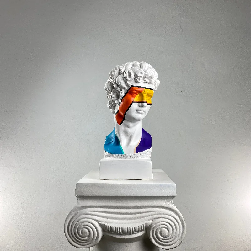 David 'Rock'n Roll' Pop Art Sculpture, Modern Home Decor