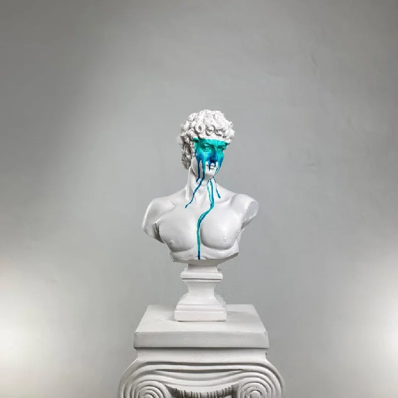 David 'White Pastel' Pop Art Sculpture, Modern Home Decor, Large Sculpture