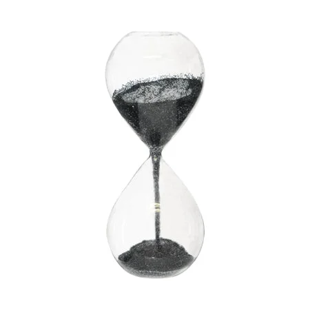 Glitter Black Hour Glass (24 cm)