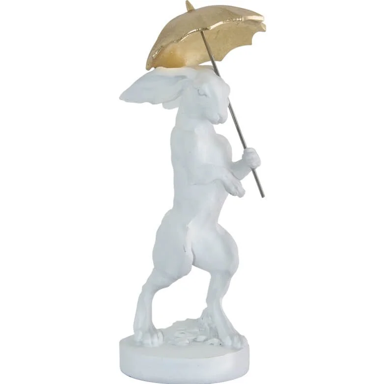 Gold Umbrella White Rabbit (29 cm)